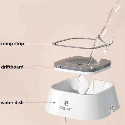 Floating Dog Water Bowl - No Wet Mouth Design