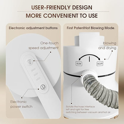 HILICHT Pet Grooming Kit and Vacuum Cleaner with 4L Dust Cup 6 Pet Grooming Tools Silent Pet Vacuum Cleaner for Cats Dogs and Other Animals